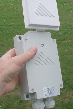 Transmitter in hand pic