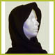 Ladies Cable Knit Hooded Scarf