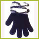 Animal Fur Trim Chenille Mini Gloves