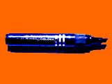 permanent,  black, wedge-tipped marker