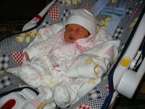 Dec 11 - She's so tiny in the carseat