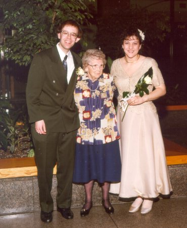 Michael, Florence Bramson (Nanny), and Bev