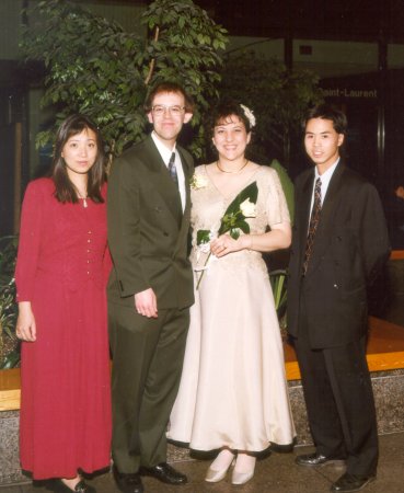 Wendy Tran (Mrs. William Hum), Michael, Bev, and William Hum