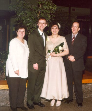 Rochelle Lieberman (Mrs. Ian Abugov), Michael, Bev, and Ian Abugov