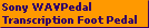 Sony WAVPedal
Transcription Foot Pedal