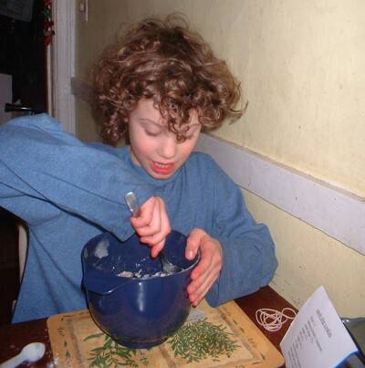 Simone making cookies
