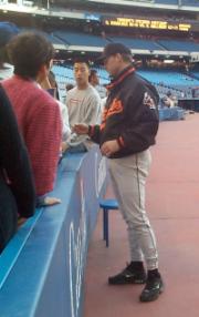 Pat signs a few at the Skydome