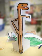 Sculpture en papier carton&eacute;
