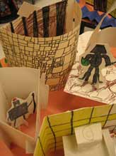 vue oeil d'oiseau d'un chateau au papier cartonn&eacute;