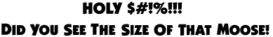 Holy $#!%!!! Did You See The Size Of That Moose!
