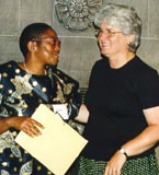 Barbara Hall and Fatima Dike