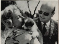 Bonita Granville, husband Jack Wrather and a Lassie puppy