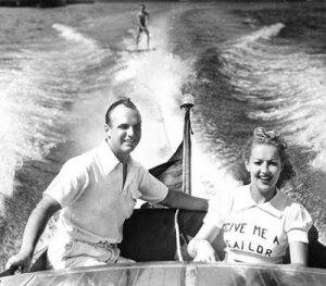 Newlyweds Jackie Coogan and Betty Grable