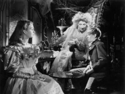 Hunt as Miss Havisham along side a young Jean Simmons and Anthony Wager