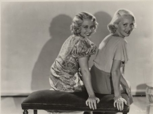 Lifelong friends “Rosebud” Blondell and “Ruth Elizabeth” Davis – early 1930s