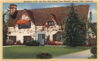  The trappings of stardom: 1930s postcard shows the Powell-Blondell house in Beverly Hills