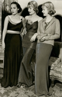 Dolores Del Rio with Constance and Joan Bennett, early 1930s