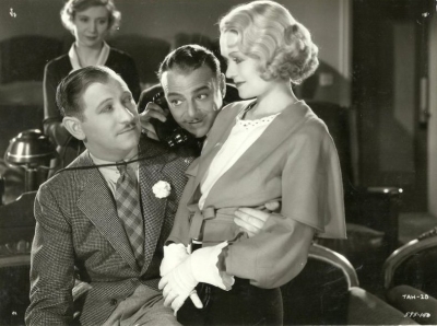 (L-R: Gregory Ratoff, Lowell Sherman and Constance Bennett)