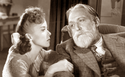 Monty Woolley and Ida Lupino in "Life Begins At 8:30"