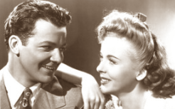 Cornel Wilde and Ida Lupino in "Life Begins At 8:30"