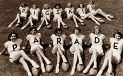 Dixie Dunbar and showgirls in Pigskin Parade.